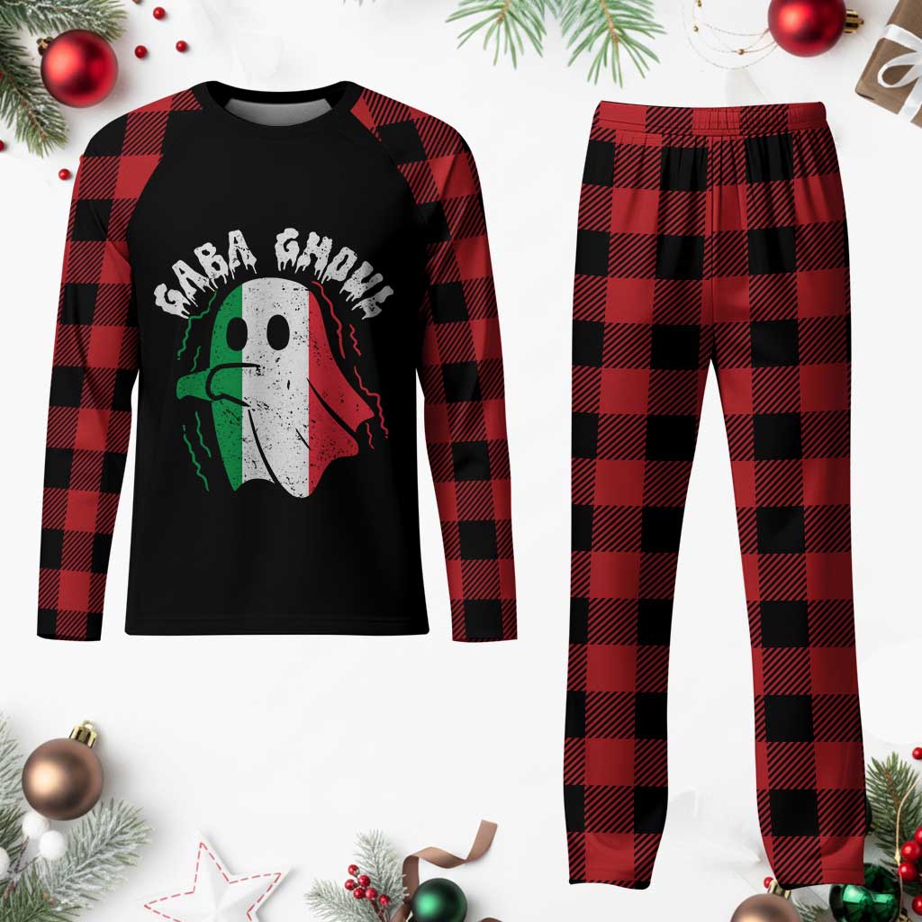 Gabagool Ghost Italian Plaid Pajama Set Funny Halloween Costume Gaba Ghoul Pun TS10 Buffalo Plaid Print Your Wear