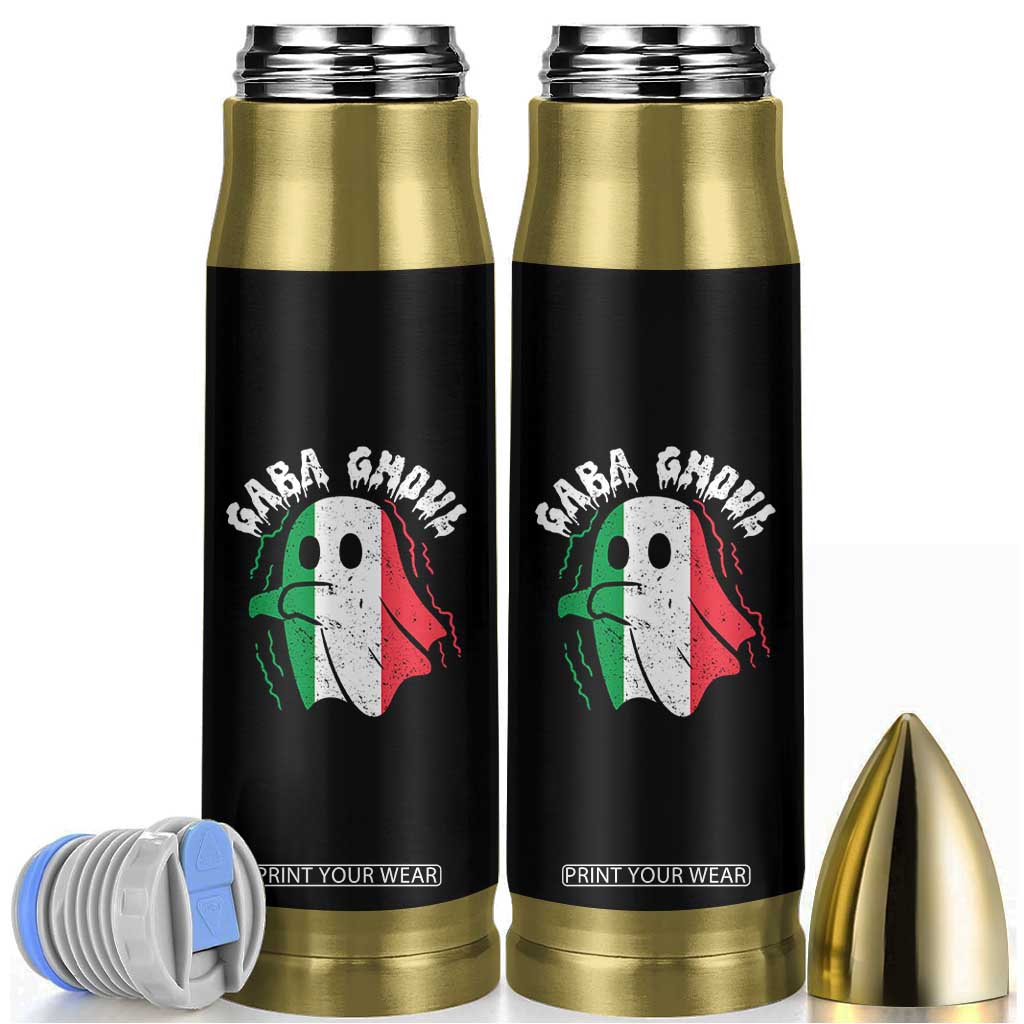 Gabagool Ghost Italian Bullet Tumbler Funny Halloween Costume Gaba Ghoul Pun - Print Your Wear
