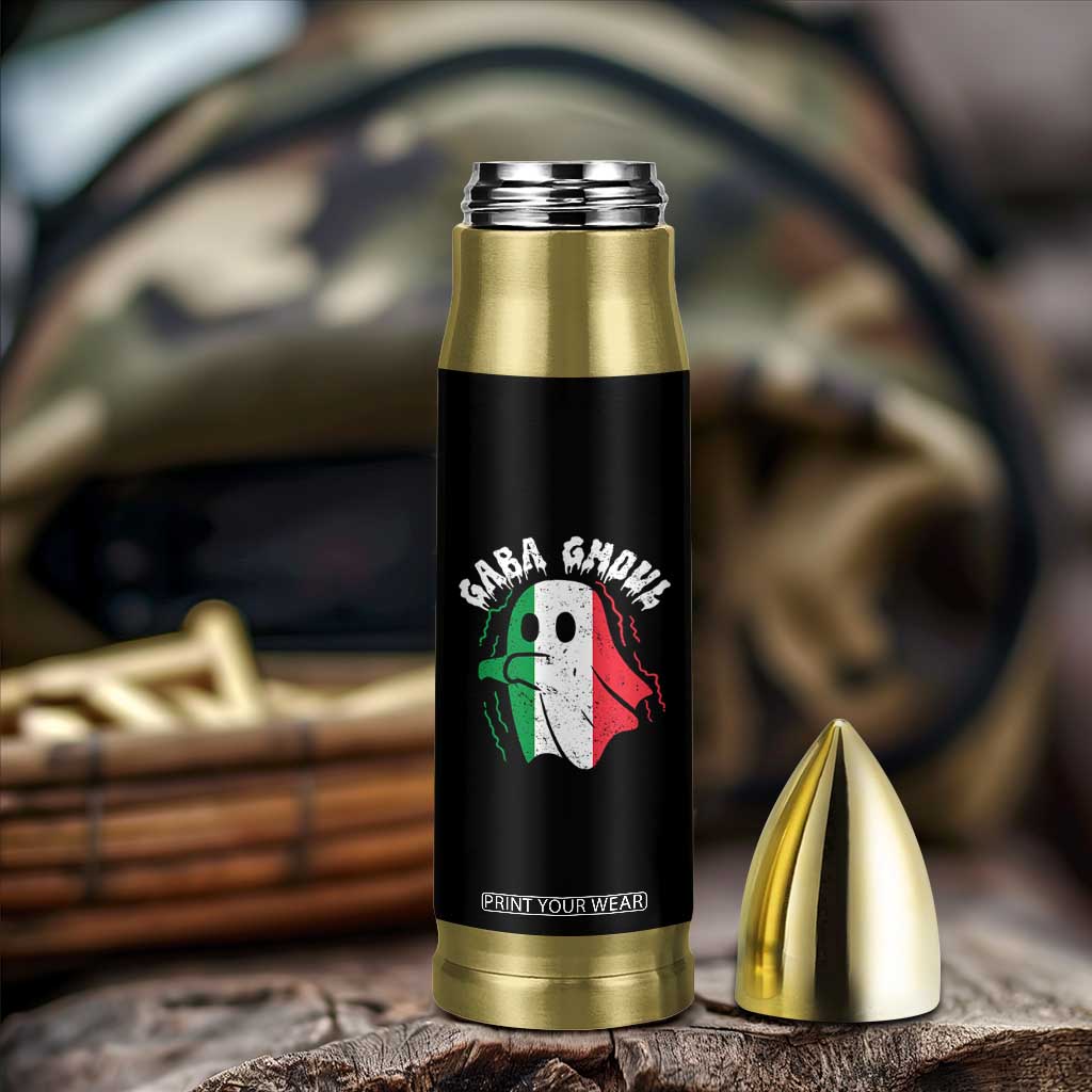 Gabagool Ghost Italian Bullet Tumbler Funny Halloween Costume Gaba Ghoul Pun - Print Your Wear