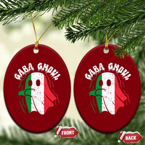 Gabagool Ghost Italian Ceramic Ornament Funny Halloween Costume Gaba Ghoul Pun TS10 Print Your Wear