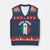 Gabagool Ghost Italian V-Neck Knit Sweater Vest Funny Halloween Costume Gaba Ghoul Pun TS10 Navy Red Print Your Wear
