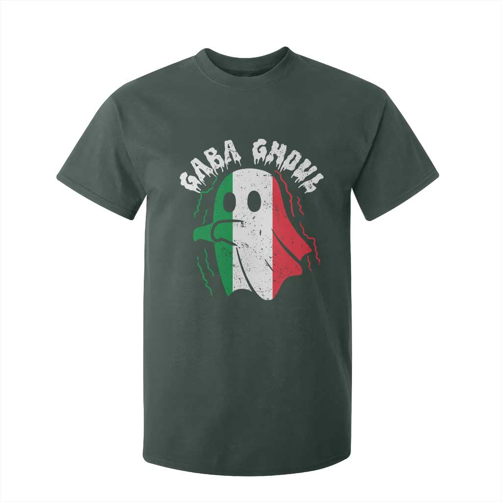 Gabagool Ghost Italian T Shirt For Kid Funny Halloween Costume Gaba Ghoul Pun TS10 Dark Forest Green Print Your Wear