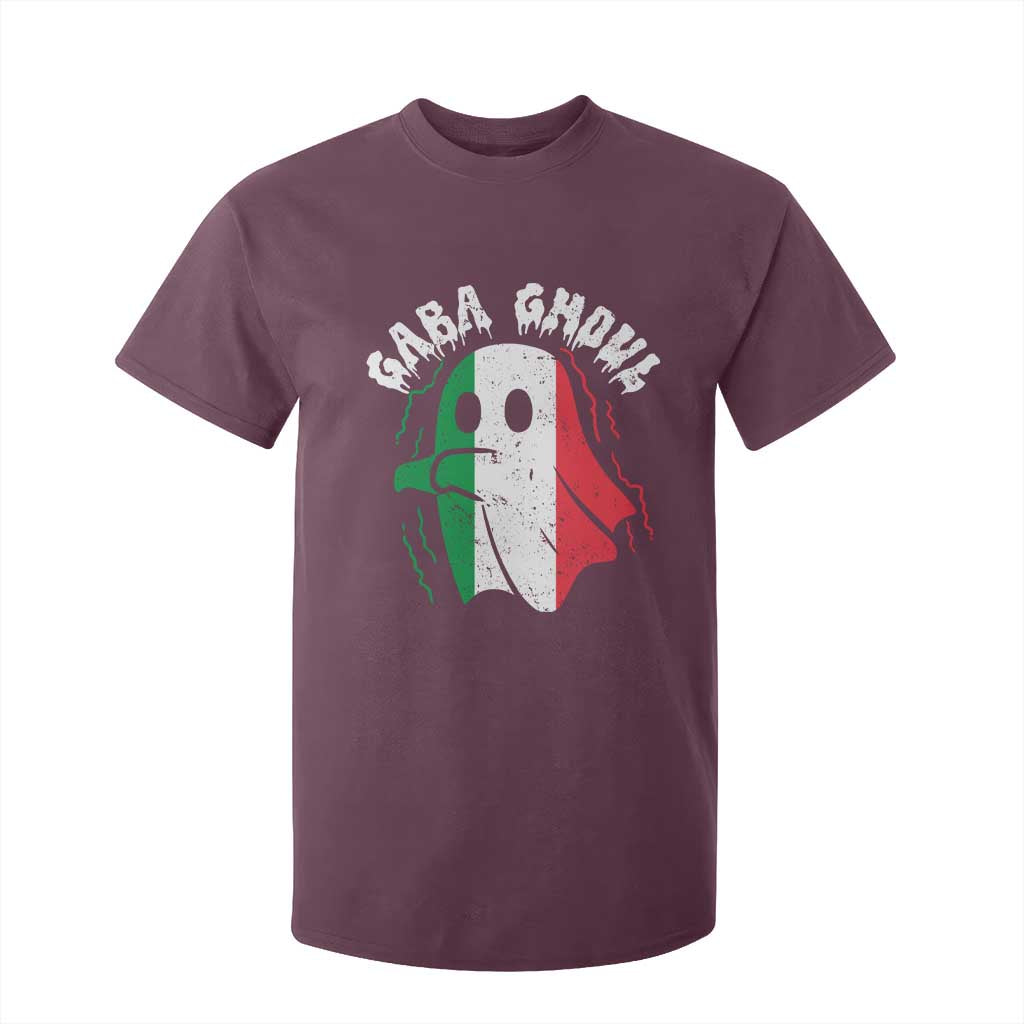Gabagool Ghost Italian T Shirt For Kid Funny Halloween Costume Gaba Ghoul Pun TS10 Maroon Print Your Wear