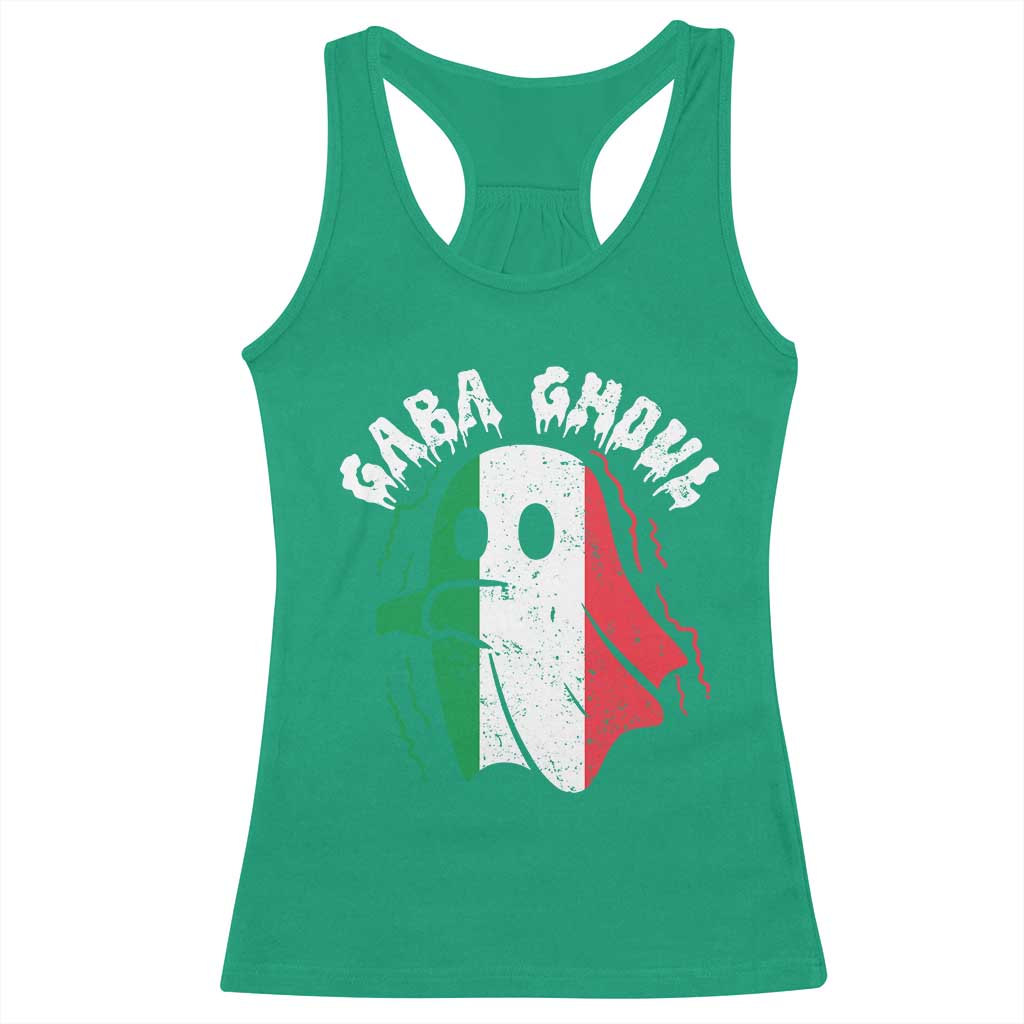 Gabagool Ghost Italian Racerback Tank Top Funny Halloween Costume Gaba Ghoul Pun TS10 Irish Green Print Your Wear