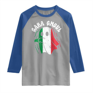 Gabagool Ghost Italian Raglan Shirt Funny Halloween Costume Gaba Ghoul Pun TS10 Sport Gray Royal Print Your Wear