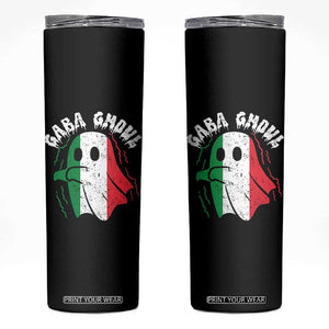 Gabagool Ghost Italian Skinny Tumbler Funny Halloween Costume Gaba Ghoul Pun - Print Your Wear