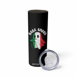 Gabagool Ghost Italian Skinny Tumbler Funny Halloween Costume Gaba Ghoul Pun - Print Your Wear