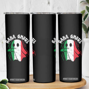 Gabagool Ghost Italian Skinny Tumbler Funny Halloween Costume Gaba Ghoul Pun - Print Your Wear