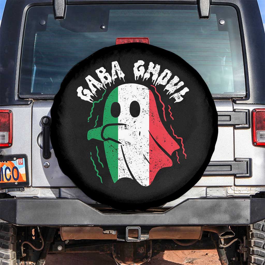 Gabagool Ghost Italian Spare Tire Cover Funny Halloween Costume Gaba Ghoul Pun TS10 No hole Black Print Your Wear