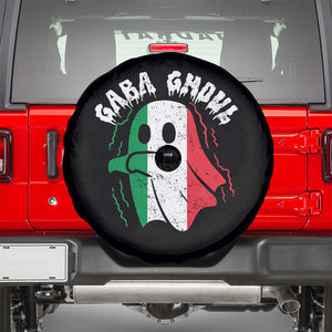 Gabagool Ghost Italian Spare Tire Cover Funny Halloween Costume Gaba Ghoul Pun TS10 Black Print Your Wear