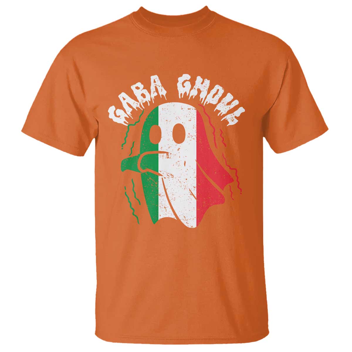 Gabagool Ghost Italian T Shirt Funny Halloween Costume Gaba Ghoul Pun TS10 Orange Print Your Wear