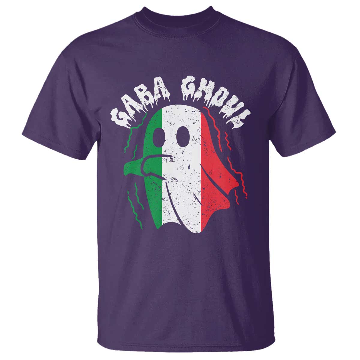 Gabagool Ghost Italian T Shirt Funny Halloween Costume Gaba Ghoul Pun TS10 Purple Print Your Wear