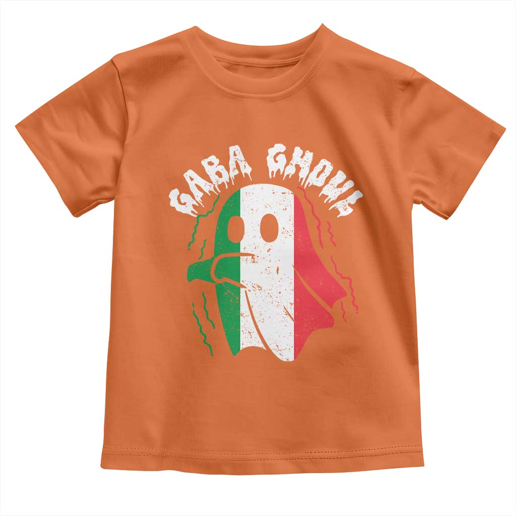 Gabagool Ghost Italian Toddler T Shirt Funny Halloween Costume Gaba Ghoul Pun TS10 Orange Print Your Wear