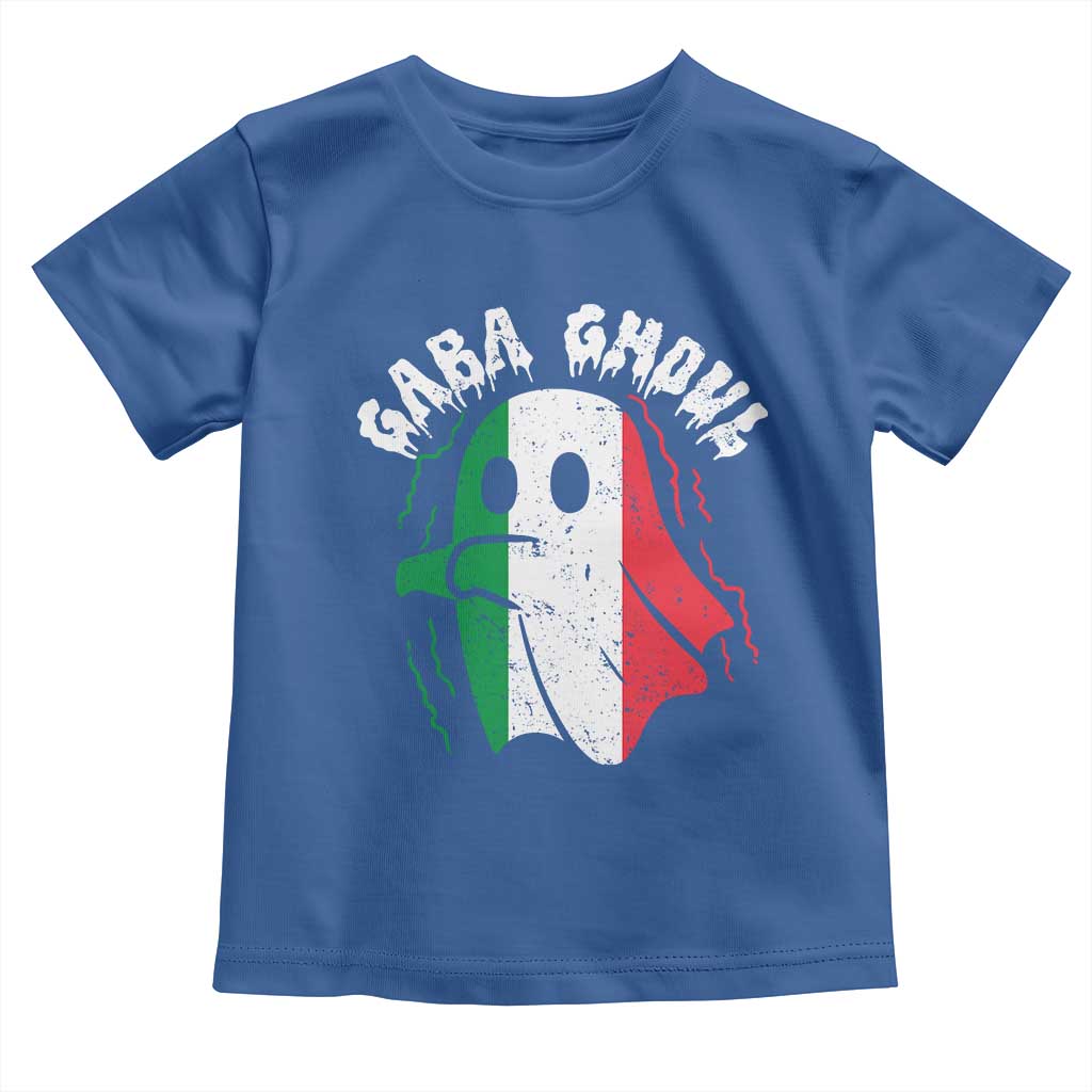 Gabagool Ghost Italian Toddler T Shirt Funny Halloween Costume Gaba Ghoul Pun TS10 Royal Blue Print Your Wear