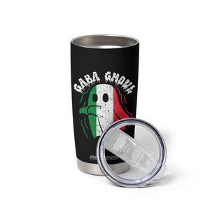 Gabagool Ghost Italian Tumbler Cup Funny Halloween Costume Gaba Ghoul Pun - Print Your Wear