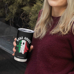 Gabagool Ghost Italian Tumbler Cup Funny Halloween Costume Gaba Ghoul Pun - Print Your Wear