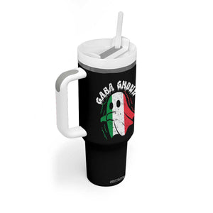 Gabagool Ghost Italian Tumbler With Handle Funny Halloween Costume Gaba Ghoul Pun - Print Your Wear