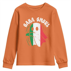 Gabagool Ghost Italian Youth Sweatshirt Funny Halloween Costume Gaba Ghoul Pun TS10 Orange Print Your Wear