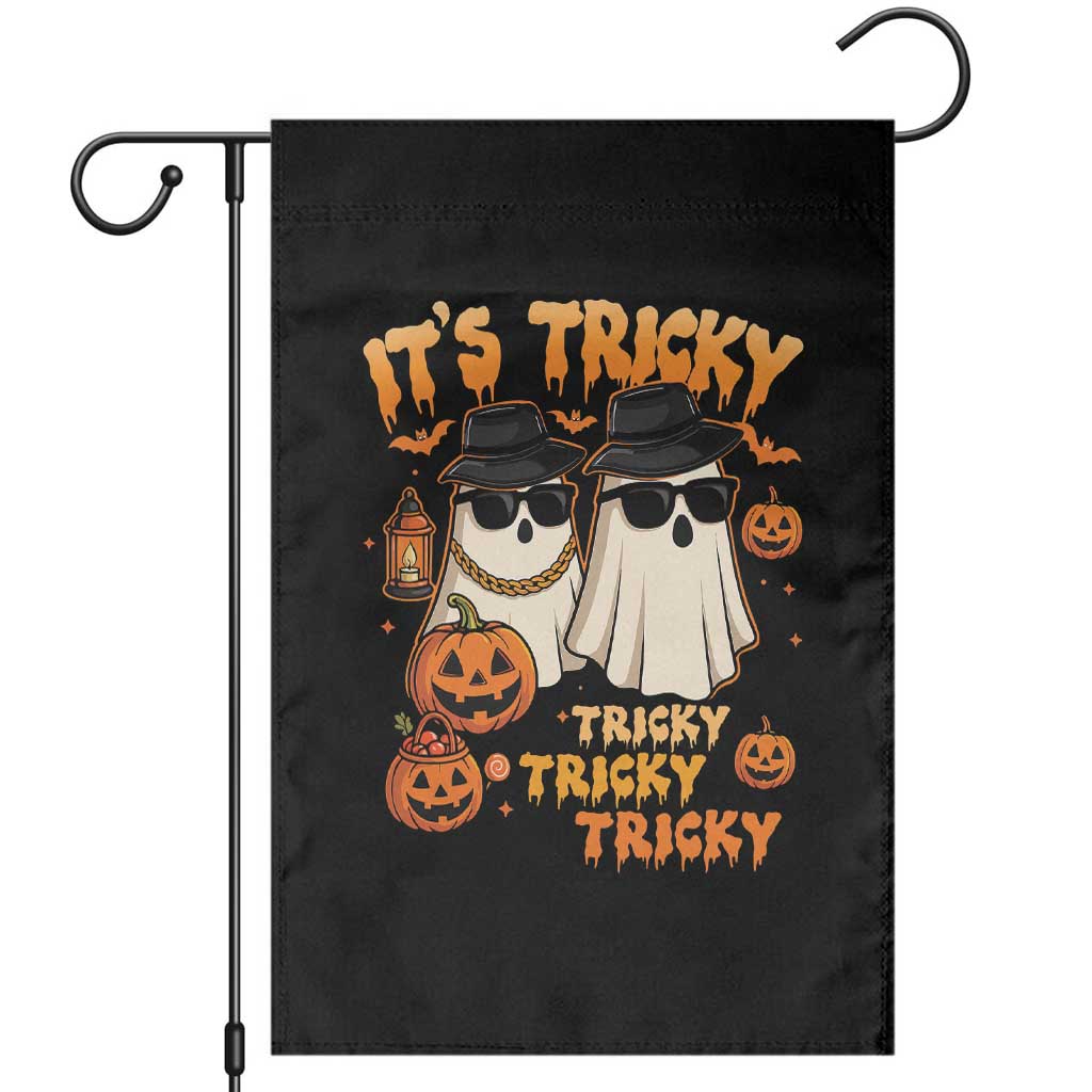 Funny Ghost Garden Flag It's Tricky Tricky Tricky 90s Nostalgia Halloween Costume TS10 Black Print Your Wear