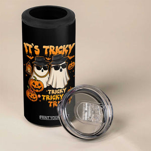 Funny Ghost 4 in 1 Can Cooler Tumbler It's Tricky Tricky Tricky 90s Nostalgia Halloween Costume TS10 Print Your Wear