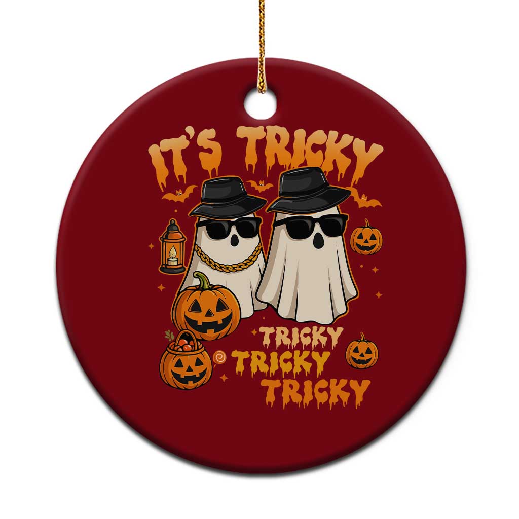Funny Ghost Ceramic Ornament It's Tricky Tricky Tricky 90s Nostalgia Halloween Costume TS10 1pc Red Print Your Wear