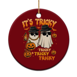 Funny Ghost Ceramic Ornament It's Tricky Tricky Tricky 90s Nostalgia Halloween Costume TS10 1pc Red Print Your Wear
