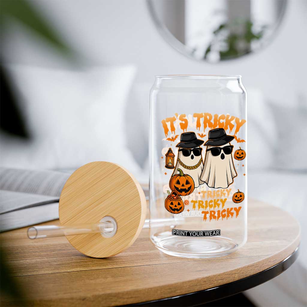 Funny Ghost Glass Can It's Tricky Tricky Tricky 90s Nostalgia Halloween Costume TS10 Print Your Wear