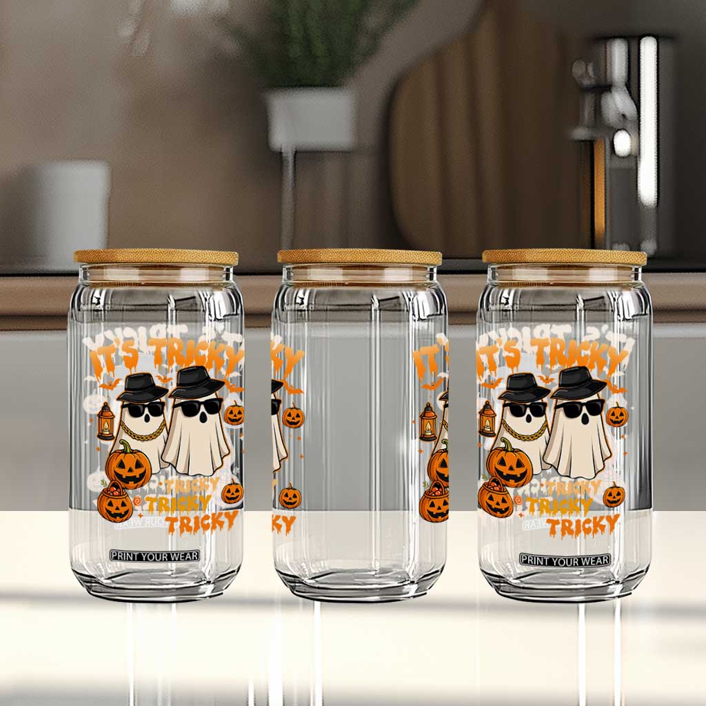 Funny Ghost Glass Can It's Tricky Tricky Tricky 90s Nostalgia Halloween Costume TS10 Print Your Wear
