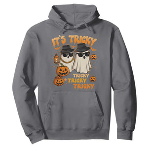 Funny Ghost Hoodie It's Tricky Tricky Tricky 90s Nostalgia Halloween Costume TS10 Charcoal Print Your Wear