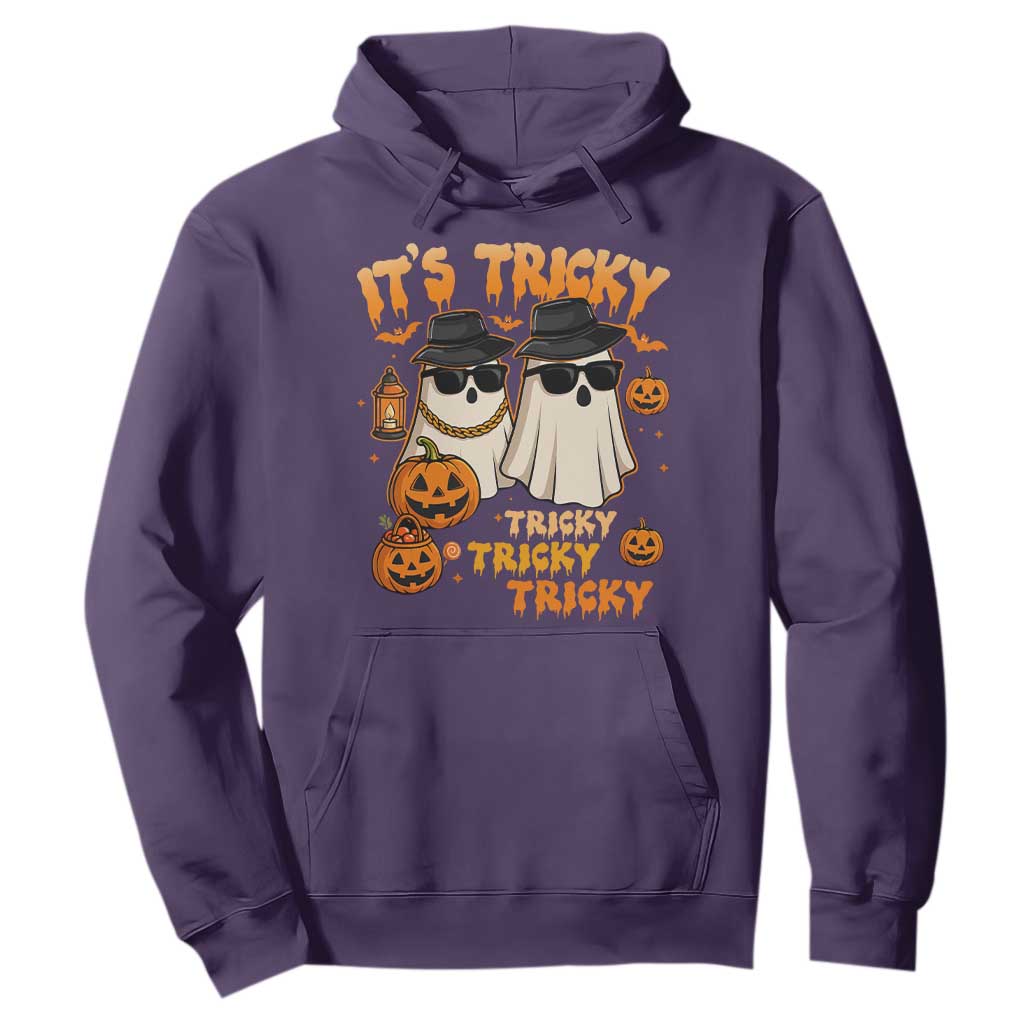 Funny Ghost Hoodie It's Tricky Tricky Tricky 90s Nostalgia Halloween Costume TS10 Purple Print Your Wear