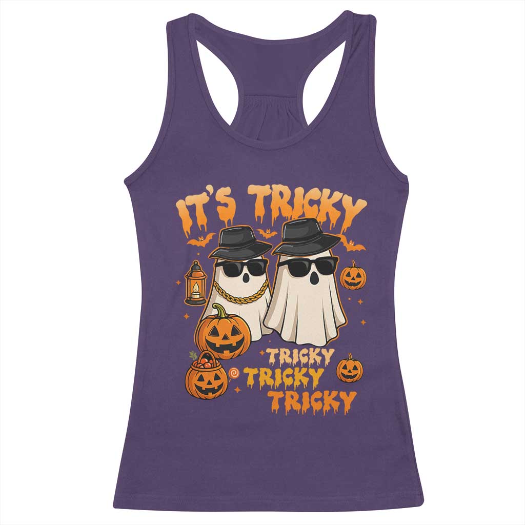 Funny Ghost Racerback Tank Top It's Tricky Tricky Tricky 90s Nostalgia Halloween Costume TS10 Purple Print Your Wear