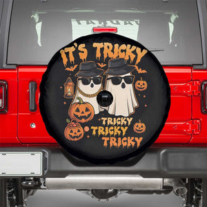 Funny Ghost Spare Tire Cover It's Tricky Tricky Tricky 90s Nostalgia Halloween Costume TS10 Black Print Your Wear