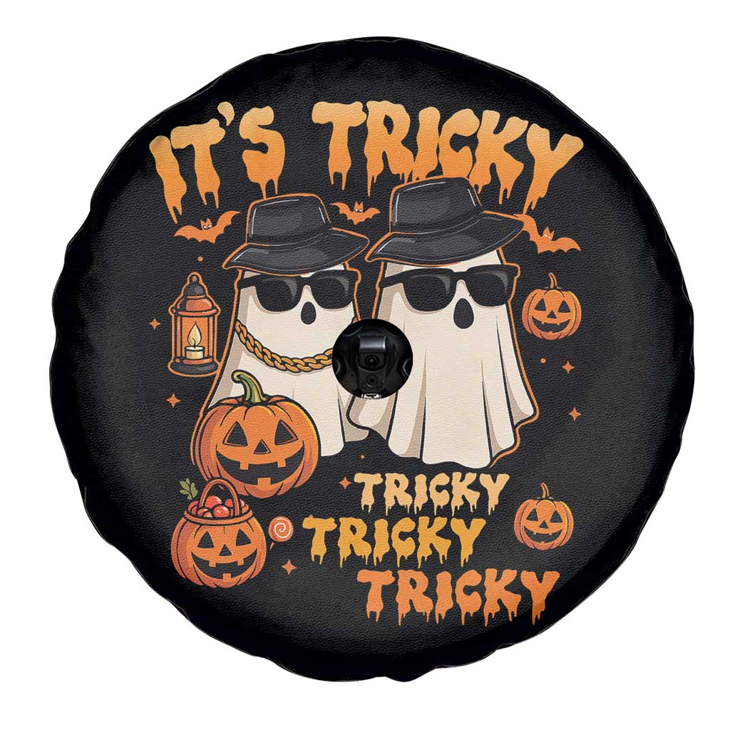 Funny Ghost Spare Tire Cover It's Tricky Tricky Tricky 90s Nostalgia Halloween Costume TS10 Print Your Wear