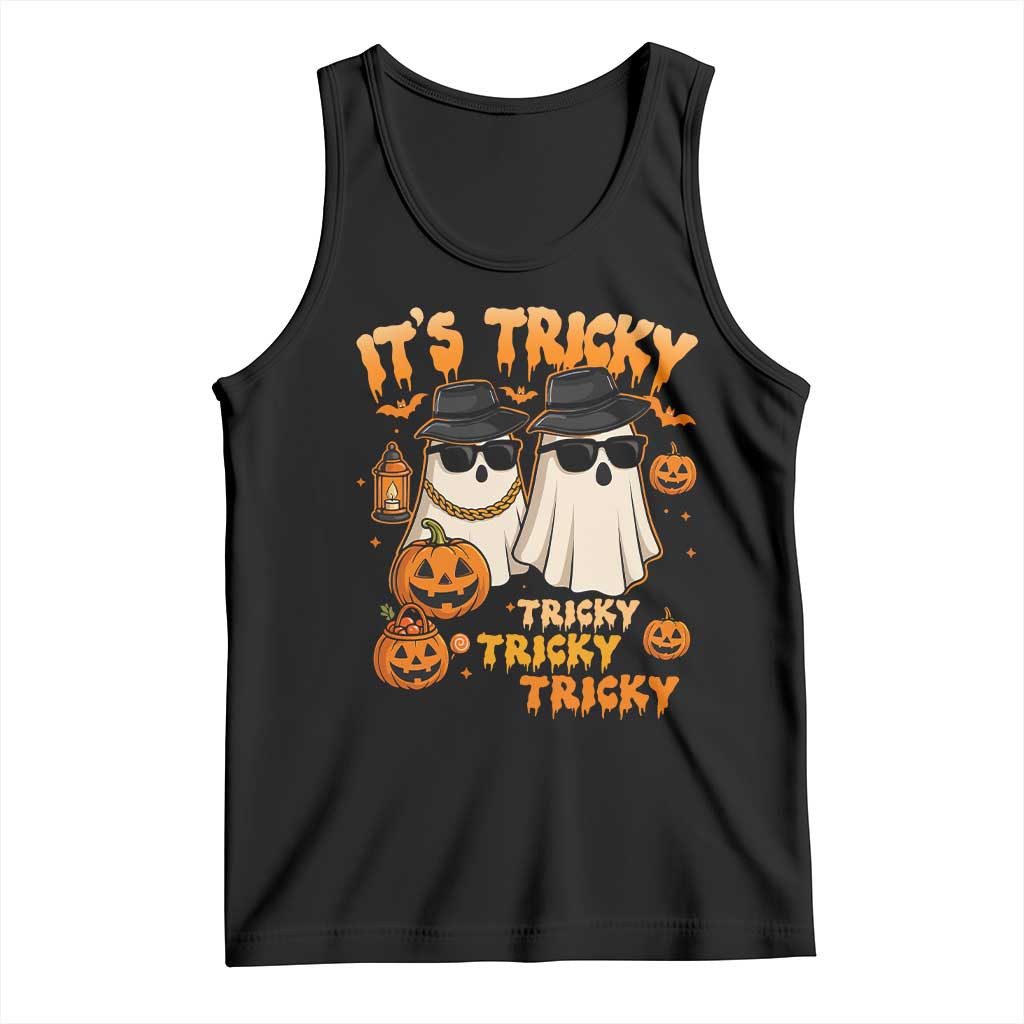 Funny Ghost Tank Top It's Tricky Tricky Tricky 90s Nostalgia Halloween Costume TS10 Black Print Your Wear
