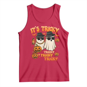 Funny Ghost Tank Top It's Tricky Tricky Tricky 90s Nostalgia Halloween Costume TS10 Red Print Your Wear