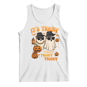 Funny Ghost Tank Top It's Tricky Tricky Tricky 90s Nostalgia Halloween Costume TS10 White Print Your Wear