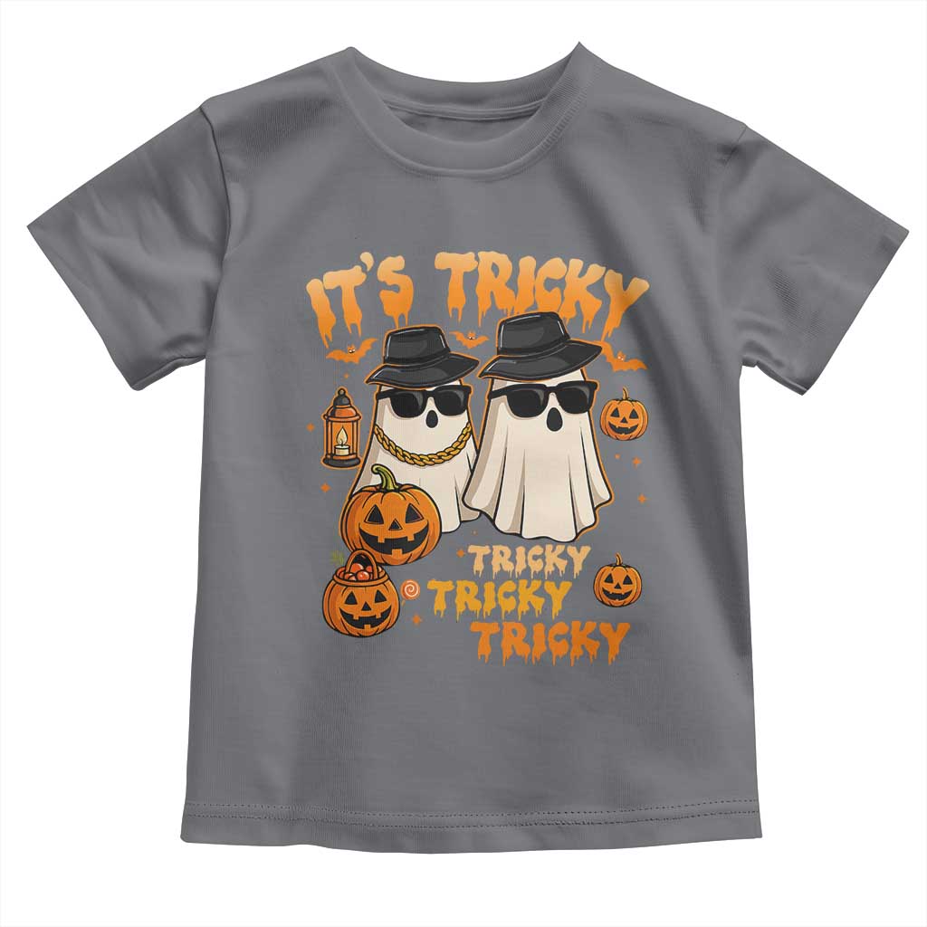 Funny Ghost Toddler T Shirt It's Tricky Tricky Tricky 90s Nostalgia Halloween Costume TS10 Charcoal Print Your Wear