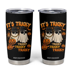 Funny Ghost Tumbler Cup It's Tricky Tricky Tricky 90s Nostalgia Halloween Costume TS10 Black Print Your Wear