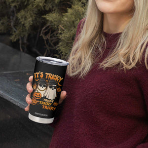 Funny Ghost Tumbler Cup It's Tricky Tricky Tricky 90s Nostalgia Halloween Costume TS10 Print Your Wear