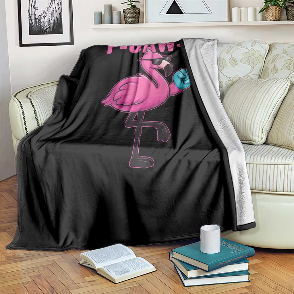 Funny F-Caw-F Flamingo Throw Blanket Adult Humor TS10 Print Your Wear
