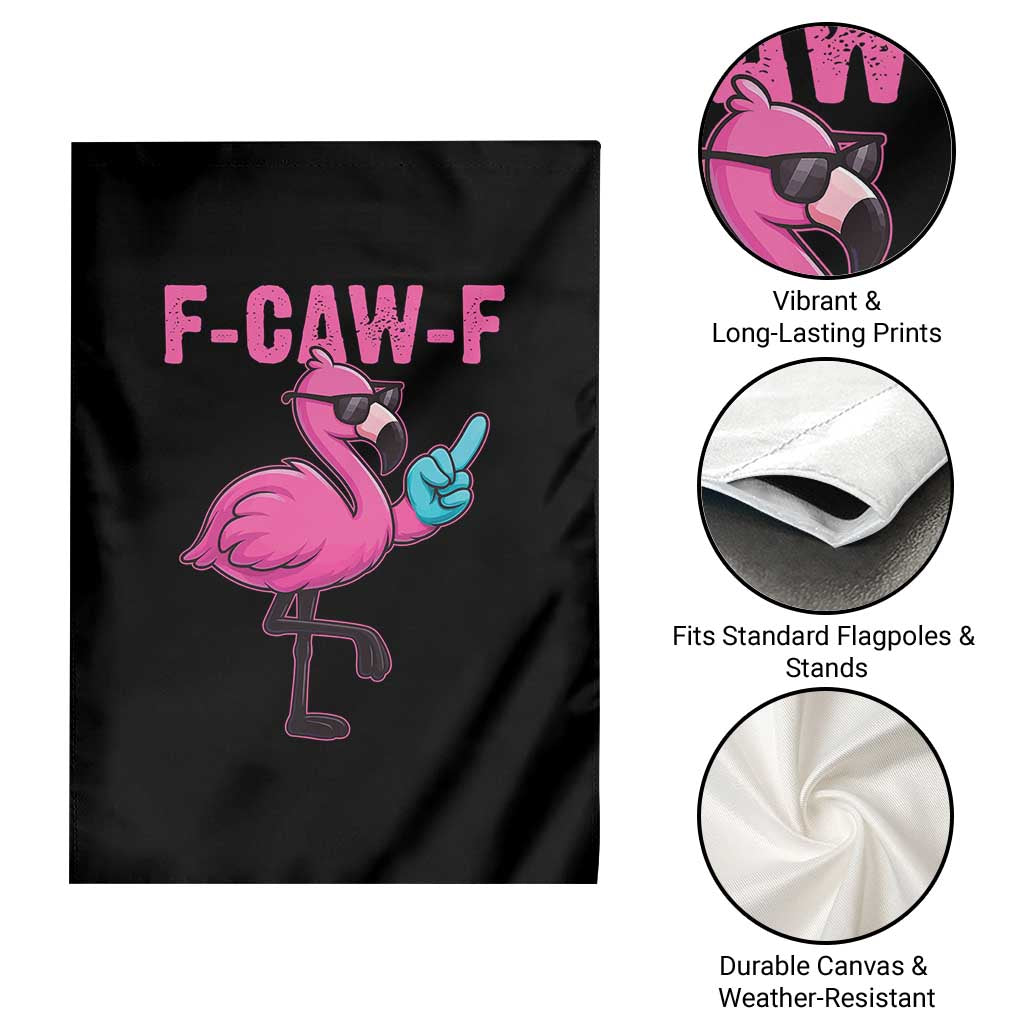 Funny F-Caw-F Flamingo Garden Flag Adult Humor TS10 Print Your Wear