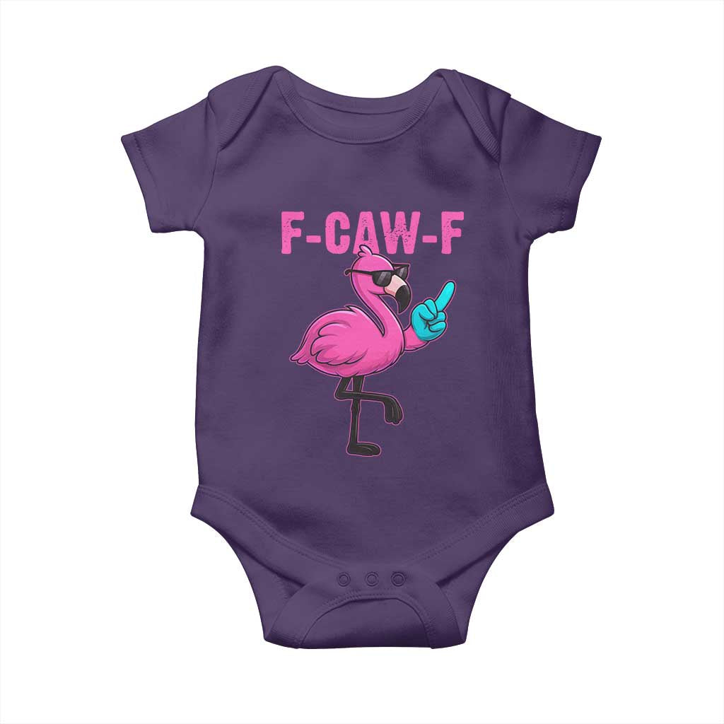 Funny F-Caw-F Flamingo Baby Onesie Adult Humor TS10 Purple Print Your Wear