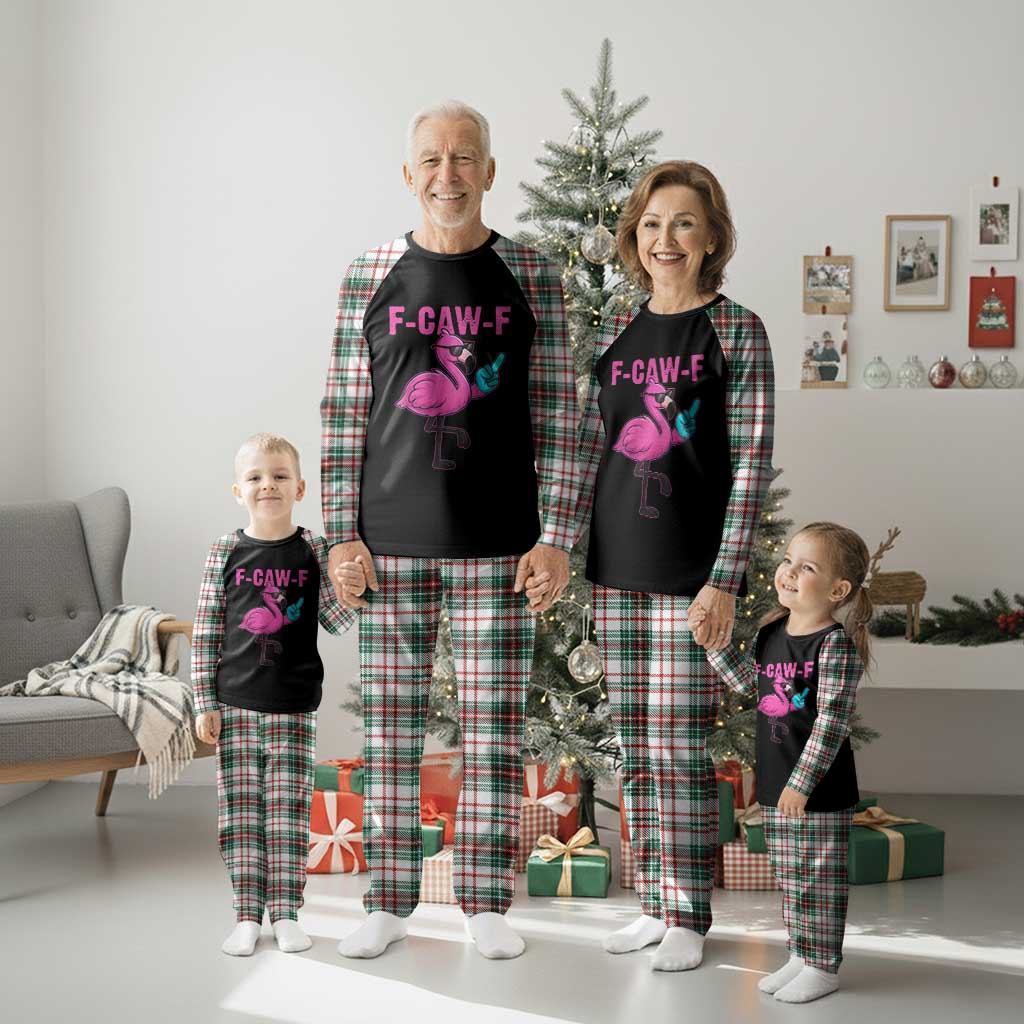 Funny F-Caw-F Flamingo Plaid Pajama Set Adult Humor TS10 Christmas Plaid Print Your Wear