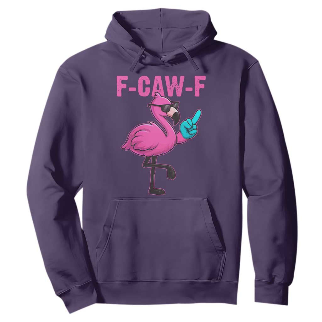 Funny F-Caw-F Flamingo Hoodie Adult Humor TS10 Purple Print Your Wear
