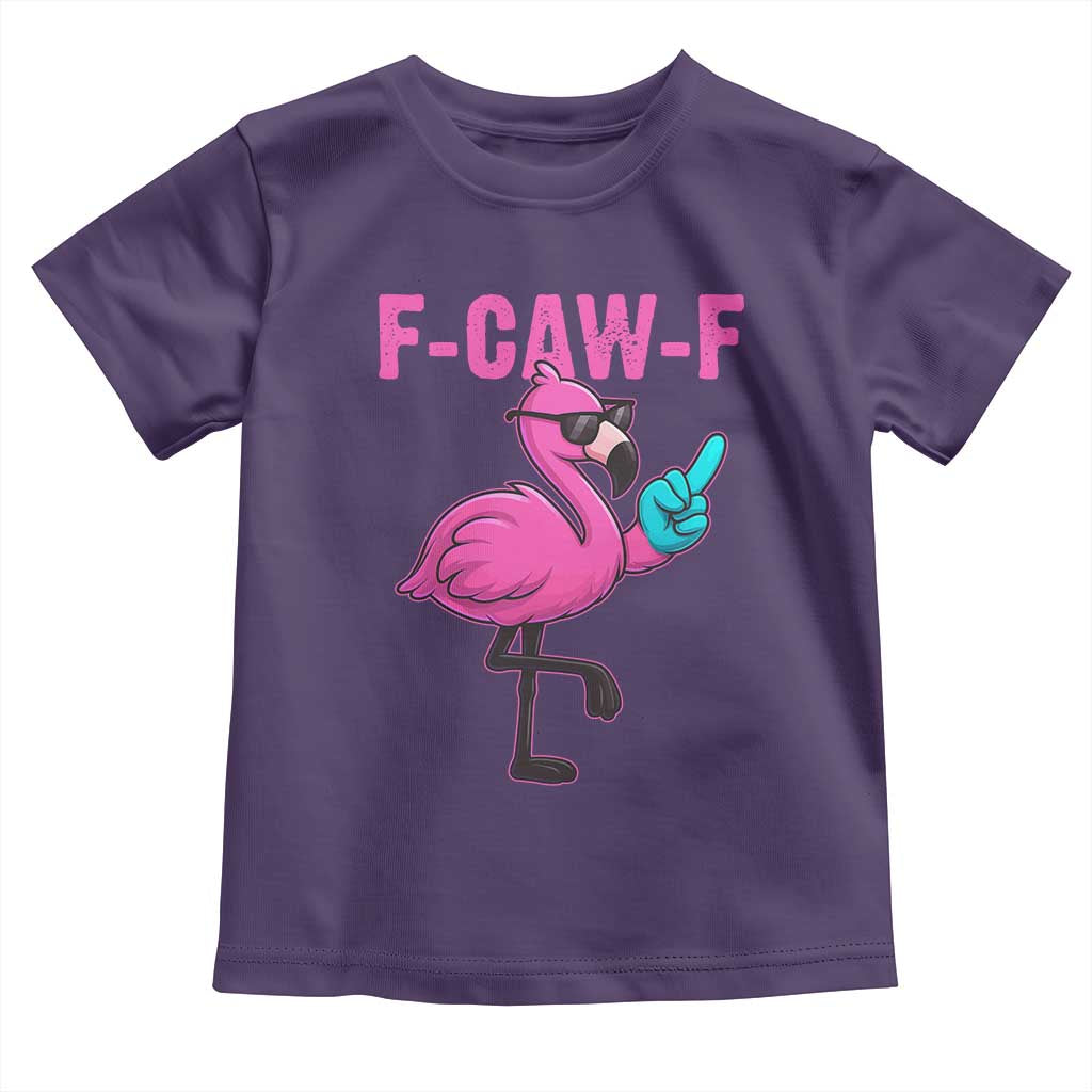 Funny F-Caw-F Flamingo Toddler T Shirt Adult Humor TS10 Purple Print Your Wear