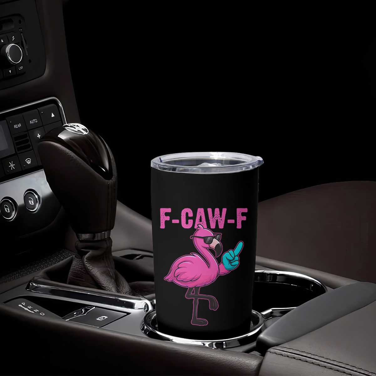 Funny F-Caw-F Flamingo Tumbler Cup Adult Humor TS10 Print Your Wear