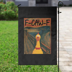 F Caw F Screaming Chicken Garden Flag Funny Fawk Off Meme TS10 Print Your Wear