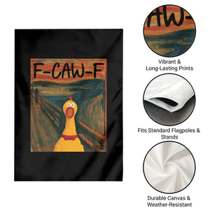 F Caw F Screaming Chicken Garden Flag Funny Fawk Off Meme TS10 Print Your Wear
