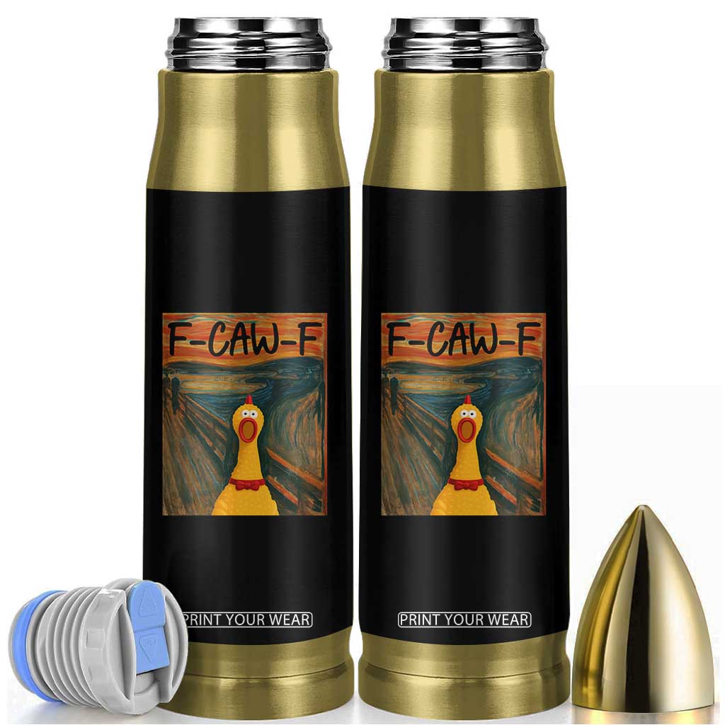 F Caw F Screaming Chicken Bullet Tumbler Funny Fawk Off Meme TS10 Black Print Your Wear