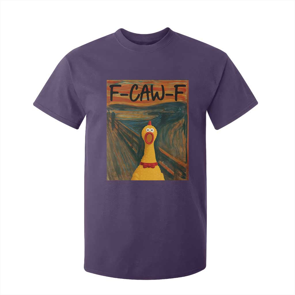 F Caw F Screaming Chicken T Shirt For Kid Funny Fawk Off Meme TS10 Purple Print Your Wear